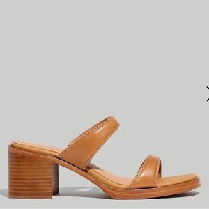 New Madewell The Saige Double-Strap Sandal in Leather NK041